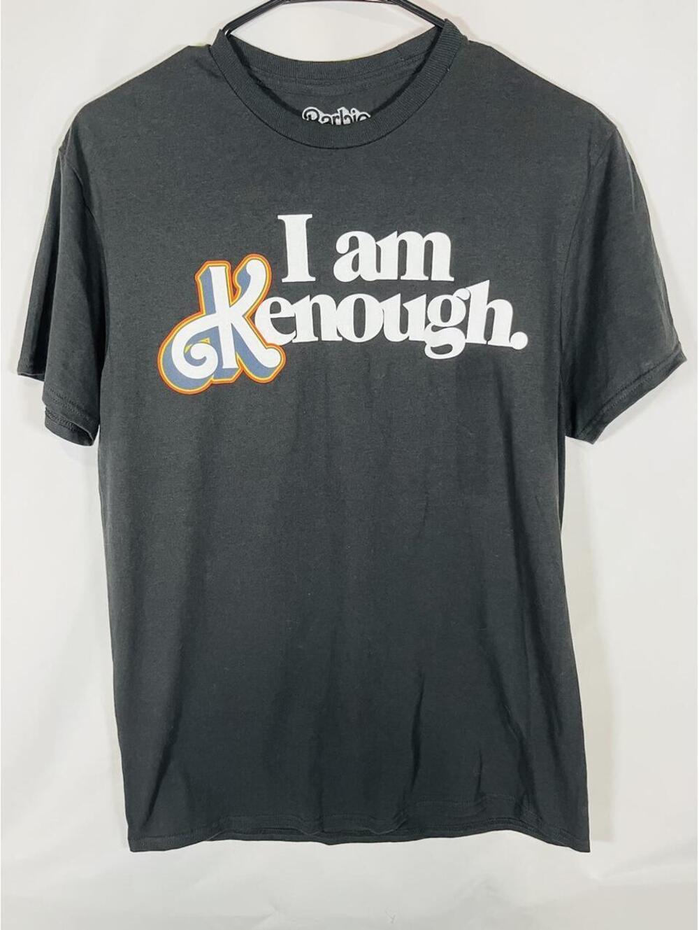 Barbie The Movie I am Kenough T-Shirt Men's Medium Black Cotton Graphic Tee